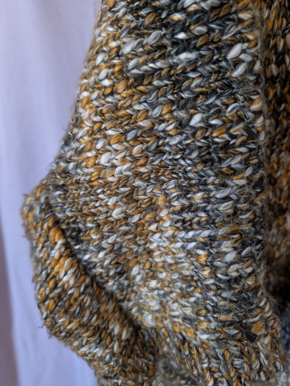 World Market Multicolor Open-Front Fringe Knit Cardigan - Picture 4 of 4